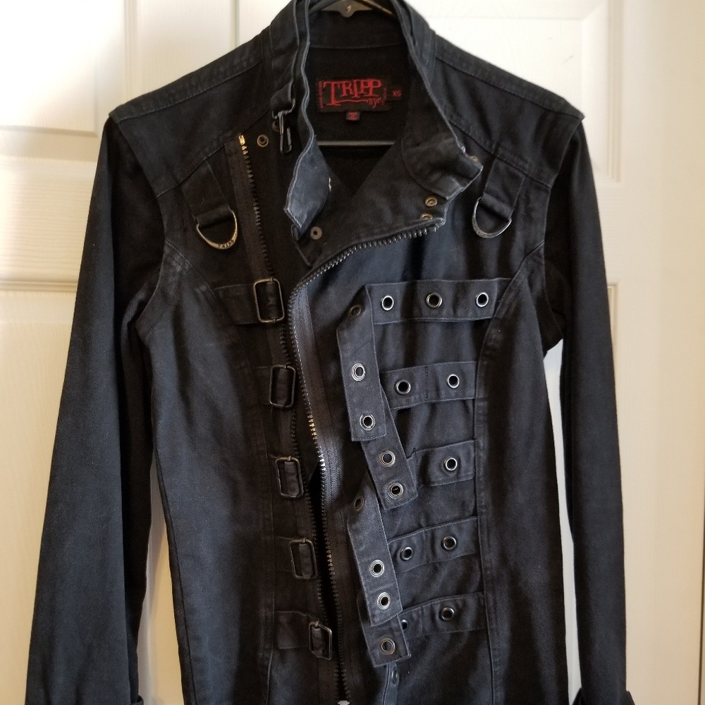 Tripp jacket, black denim, Size XS